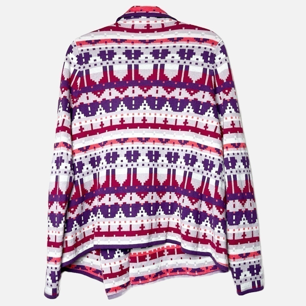 Woolrich Southwestern cardigan sweater single button collar geometric Aztec - Picture 4 of 9